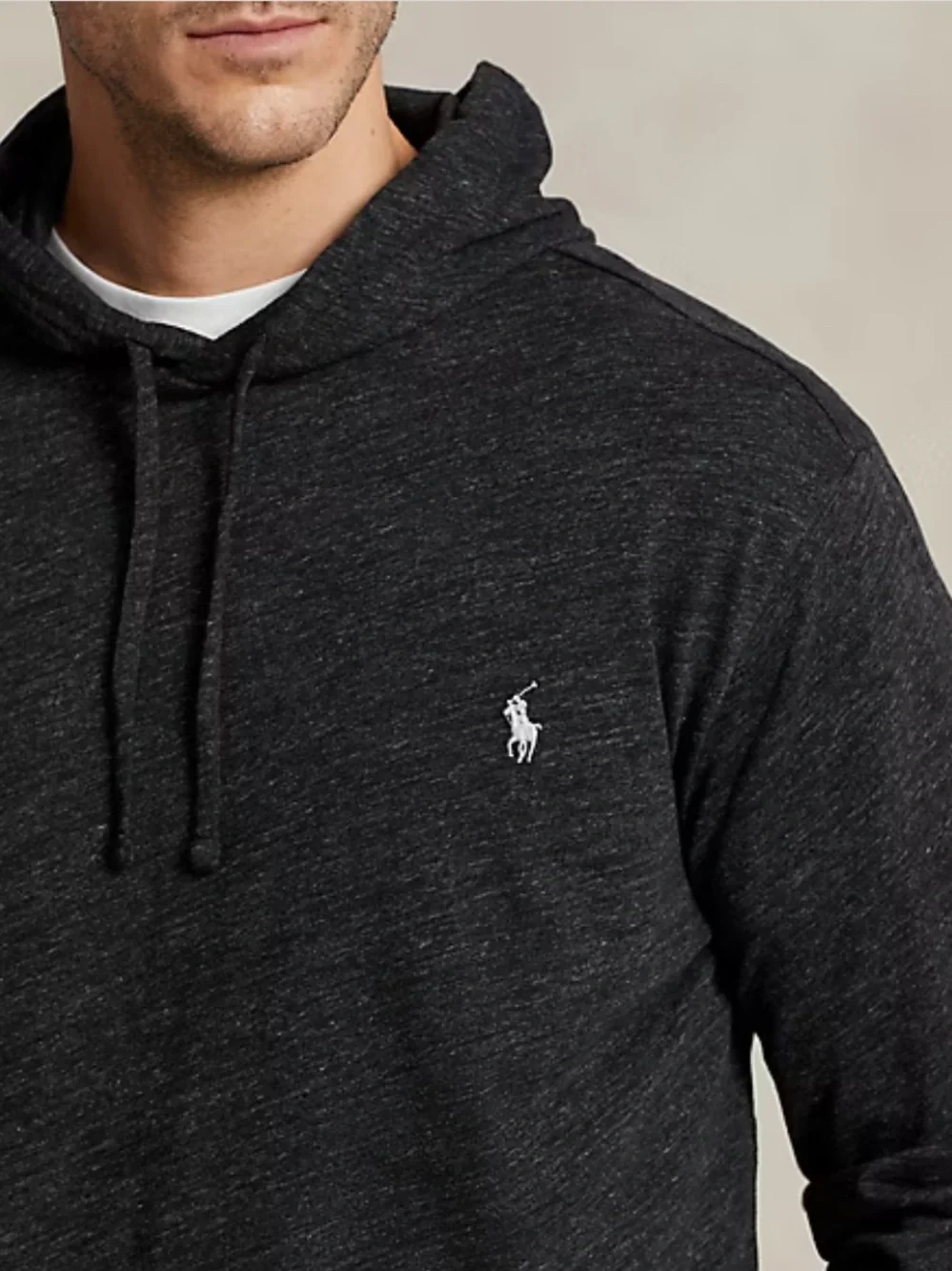 Polo Ralph Lauren Men's Big & Tall Jersey Hooded T-Shirt Sz 3XB Black Marl
